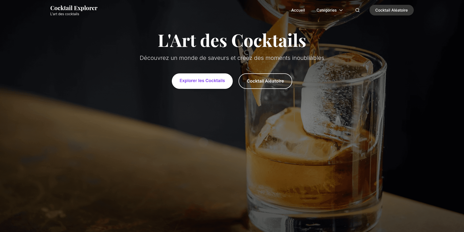 Capture d'écran de Cocktail Explorer